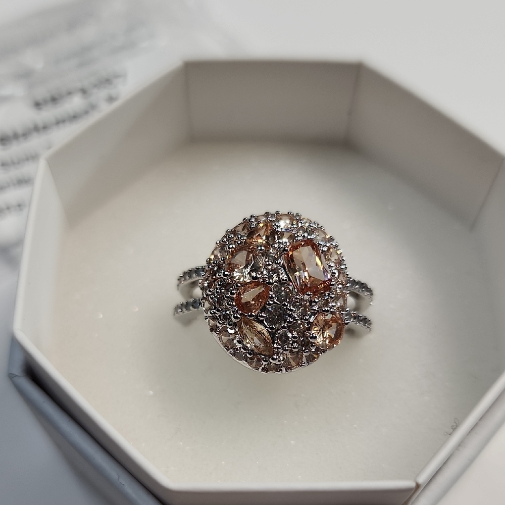 Bomb Party Ring Size 9 Rhodium Plated